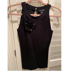 White House Black Market Women's Sleeveless Black Top